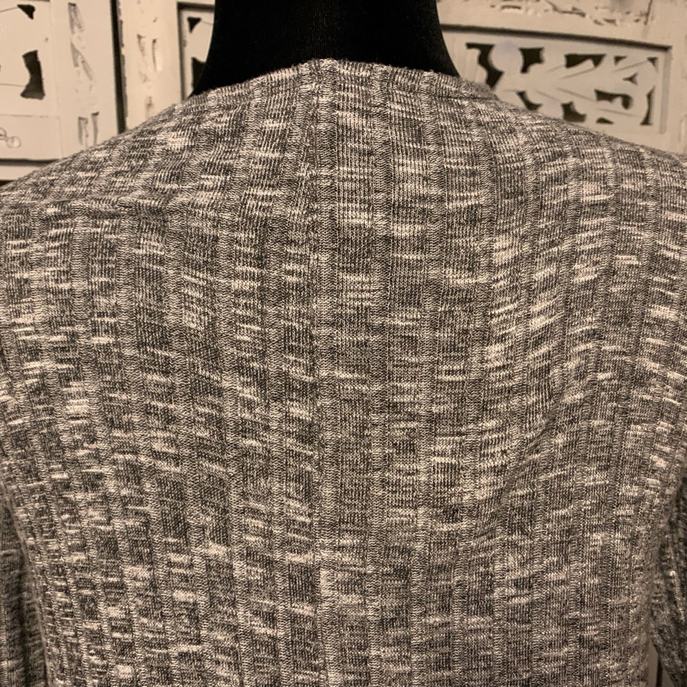 LULAROE! CUTE BLACK & GREY EXTRA LONG LIGHTWEIGHT LONG SLEEVE SWEATER CARDIGAN - Picture 6 of 9